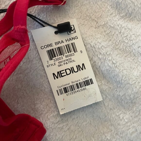 NWT INC Red Bra Underwire Unpadded Size Medium 34B 34C 36B Minimalist $20 - Picture 2 of 5